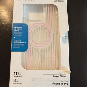 Incase Clear Level Case with Pink Accents for iPhone 16 Pro